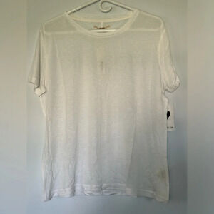 NWT J Brand extra soft white t shirt sz Medium. Somewhat sheer